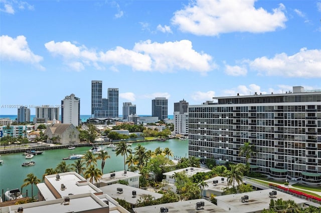 6900 Bay Dr Unit 10I, Miami Beach, FL 33141 - aerial view of a nearby body of water and a skyline view