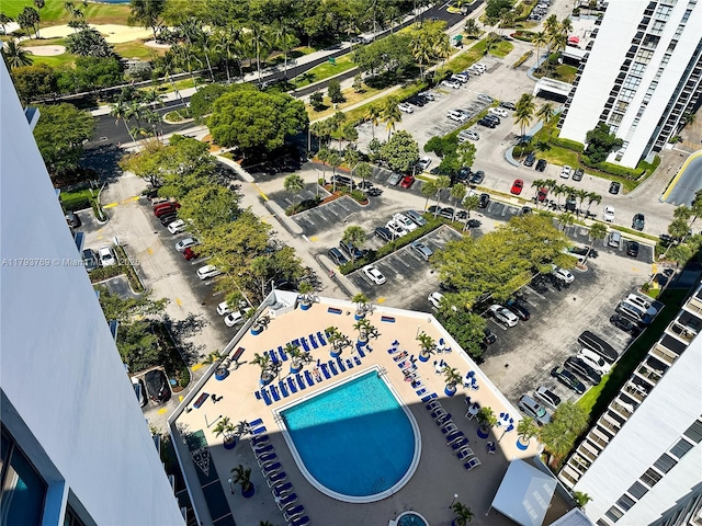 3731 N Country Club Dr Unit 2228, Aventura, FL 33180 - bird's eye view of a pool area
