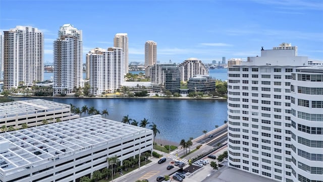 water view with a view of skyline