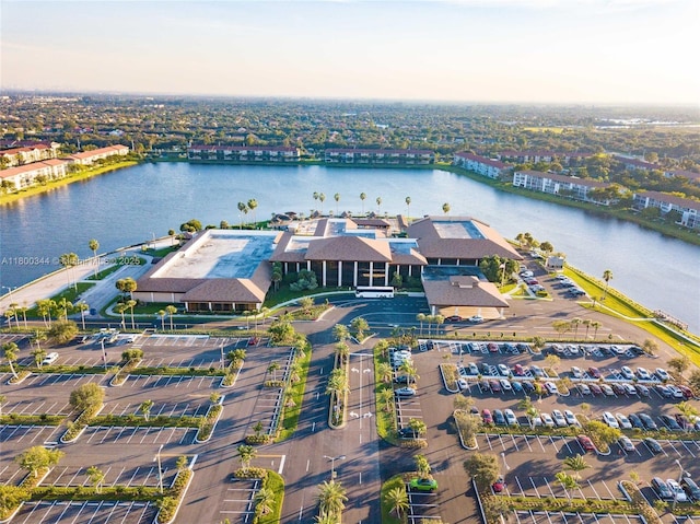 300 SW 134th Way Unit 413E, Pembroke Pines, FL 33027 - aerial view of property and surrounding area featuring a large body of water