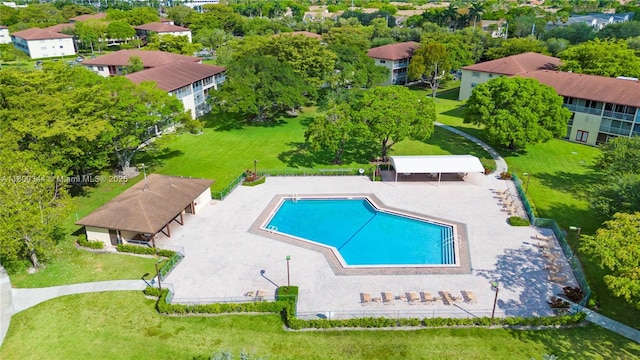 300 SW 134th Way Unit 413E, Pembroke Pines, FL 33027 - bird's eye view of a pool area