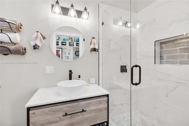 1220 Coury Dr, Key Colony, FL 33051 - bathroom with a marble finish shower and vanity
