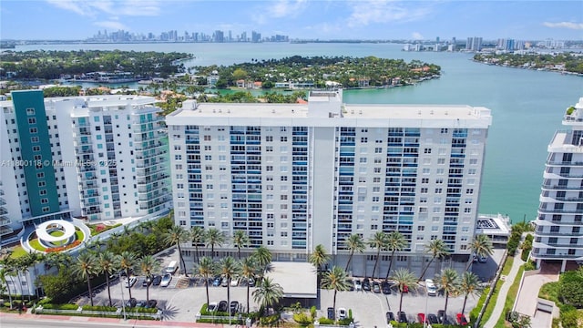 6770 Indian Creek Dr Unit 6O, Miami Beach, FL 33141 - bird's eye view of a skyline view and a large body of water