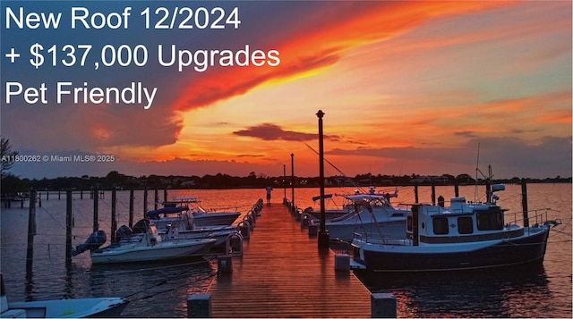 825 Center St Unit 24A, Jupiter, FL 33458 - dock area with a water view