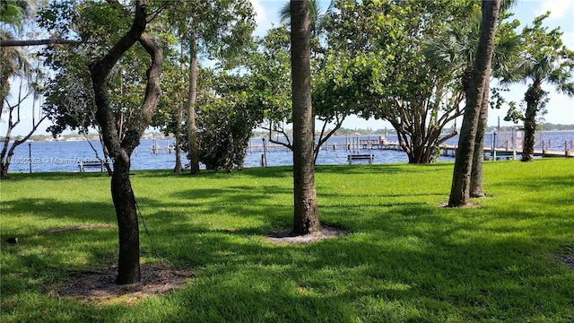 825 Center St Unit 24A, Jupiter, FL 33458 - view of grassy yard with a water view