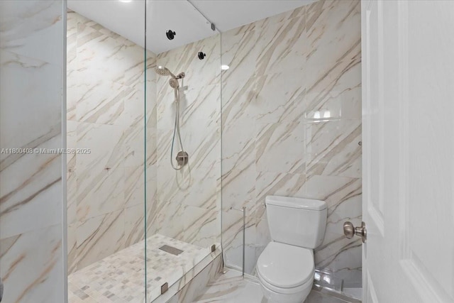 9831 SW 58th Ct, Cooper City, FL 33328 - full bath with toilet, a marble finish shower, and tile walls