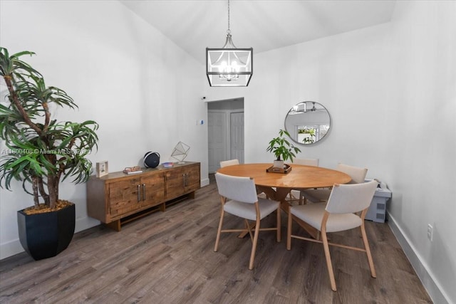 9831 SW 58th Ct, Cooper City, FL 33328 - dining space featuring wood finished floors, a chandelier, and baseboards