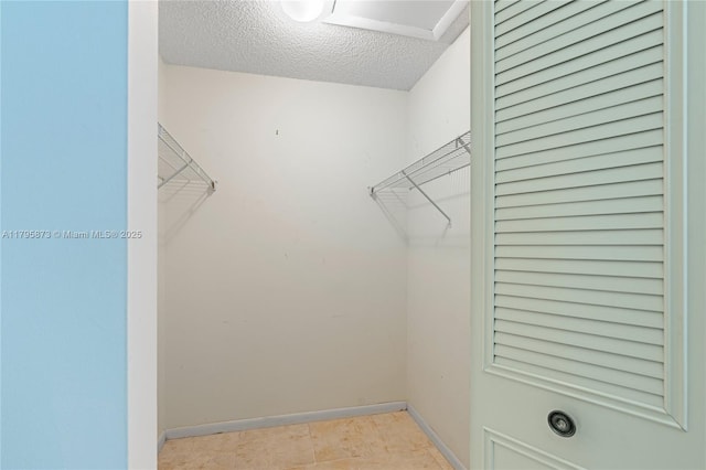 view of walk in closet