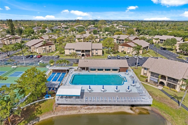 322 Pine Ridge Cir Unit A-2, Green Acres, FL 33463 - aerial view of residential area featuring a pool area and a large body of water
