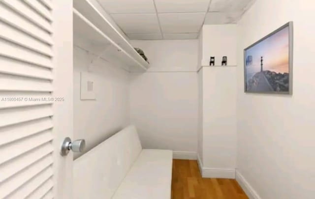 3901 S Ocean Dr Unit 2Z, Hollywood, FL 33019 - walk in closet with a paneled ceiling and wood finished floors