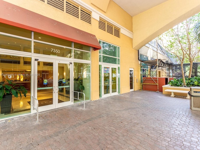 view of patio with french doors