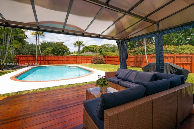 12000 NE 11th Ct, Biscayne Park, FL 33161 - view of pool featuring an outdoor hangout area and a deck
