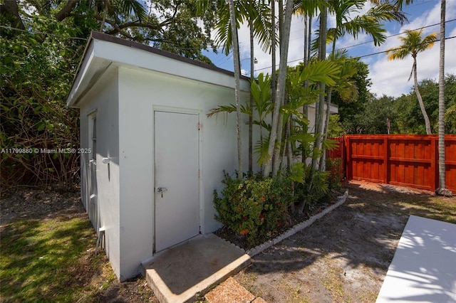 12000 NE 11th Ct, Biscayne Park, FL 33161 - view of shed featuring fence