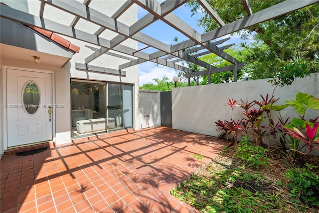 4730 SW 67th Ave Unit I1, Miami, FL 33155 - fenced backyard featuring a pergola and a patio