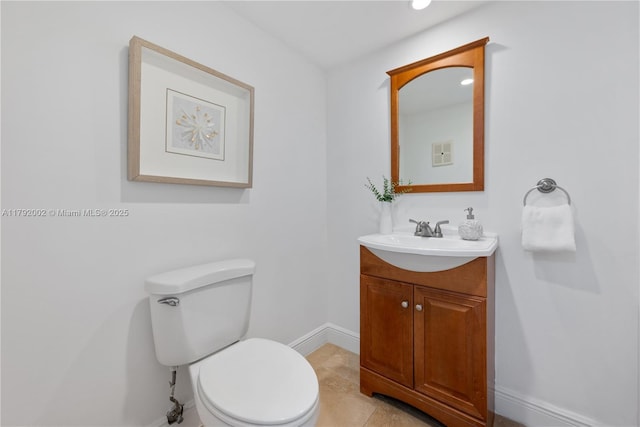 4730 SW 67th Ave Unit I1, Miami, FL 33155 - bathroom featuring vanity, toilet, baseboards, and recessed lighting