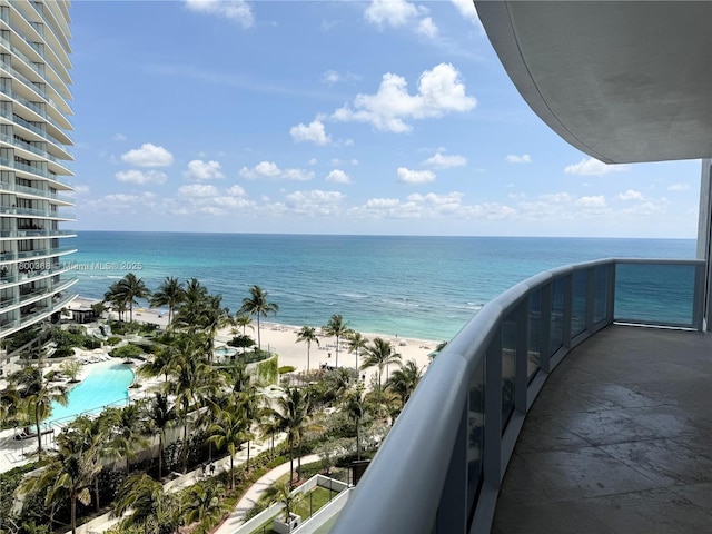 water view featuring local beach