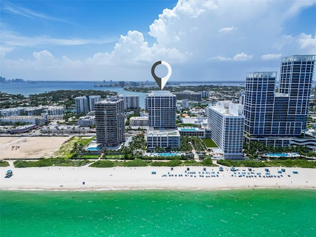 6799 Collins Ave Unit 1602, Miami Beach, FL 33141 - view of urban area featuring waterfront with a beach