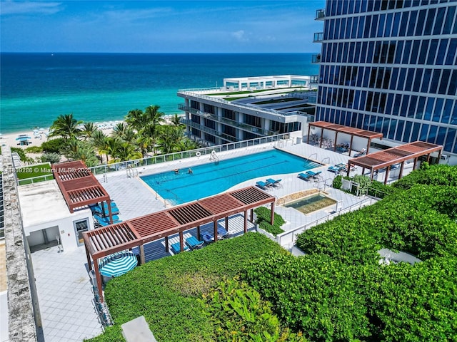 6799 Collins Ave Unit 1602, Miami Beach, FL 33141 - community pool with a water view