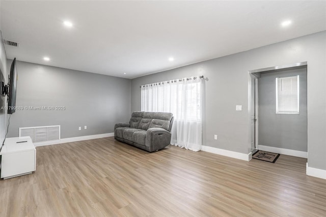 7450 Branch St, Hollywood, FL 33024 - unfurnished room featuring light wood-style floors, baseboards, and recessed lighting