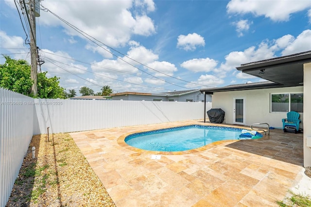 7450 Branch St, Hollywood, FL 33024 - view of pool with a patio and a fenced backyard