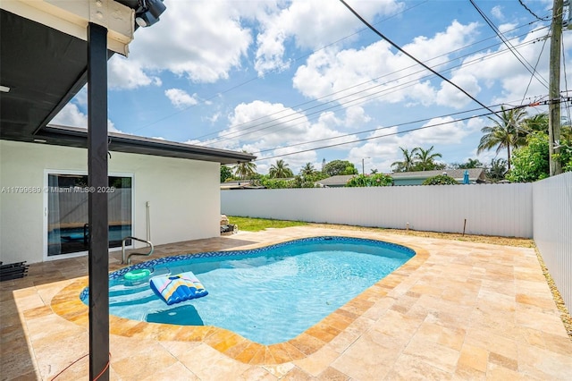 7450 Branch St, Hollywood, FL 33024 - view of pool featuring a fenced backyard and a patio area