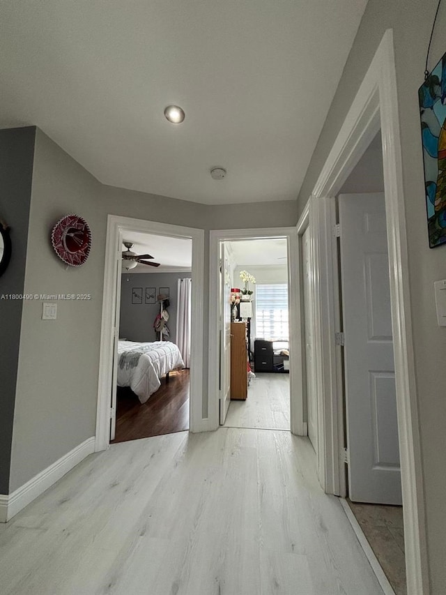 14530 SW 123rd Ct, Miami, FL 33186 - hallway with light wood-style floors and baseboards
