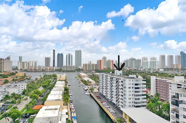 3703 NE 166th St Unit 704, North Miami Beach, FL 33160 - aerial view of a view of skyline and a nearby body of water
