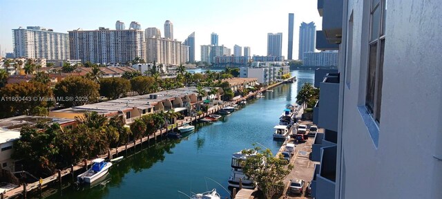 3703 NE 166th St Unit 704, North Miami Beach, FL 33160 - bird's eye view of a view of skyline and a nearby body of water