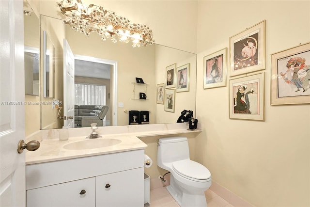 7600 Belmonte Blvd, Margate, FL 33063 - bathroom with vanity and tile patterned flooring