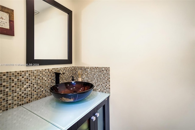 400 Leslie Dr Unit 427, Hallandale Beach, FL 33009 - bathroom with tasteful backsplash and vanity