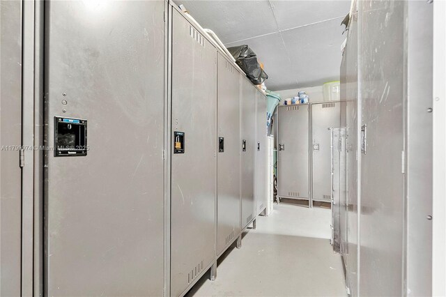 4800 Hillcrest Ln Unit 503, Hollywood, FL 33021 - hall with concrete floors