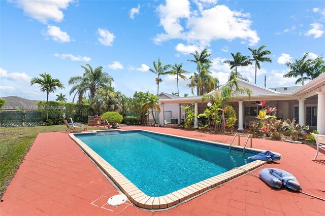 9905 SW 131st St, Miami, FL 33176 - outdoor pool with a patio and fence