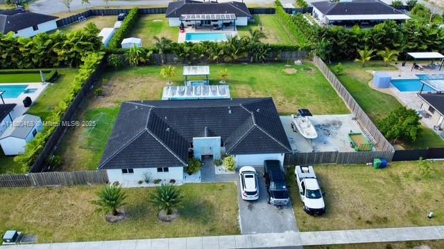 20600 SW 316th St, Homestead, FL 33030 - view from above of property with a pool area