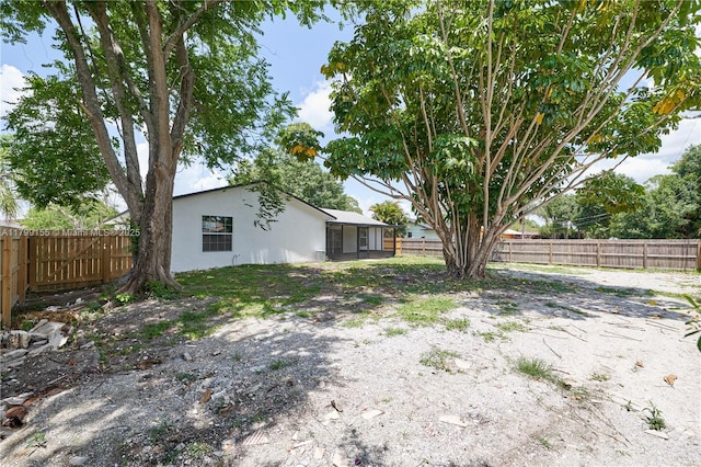 view of fenced backyard