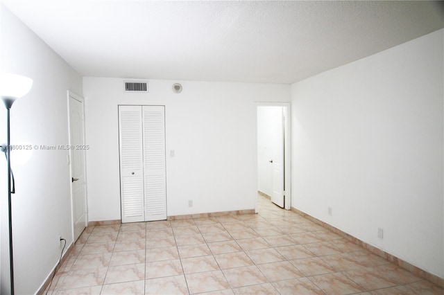 view of spare room
