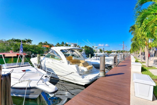 view of dock area