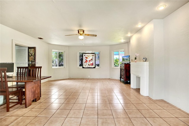 326 S 14th, Hollywood, FL 33020 - living area with ceiling fan and light tile patterned floors