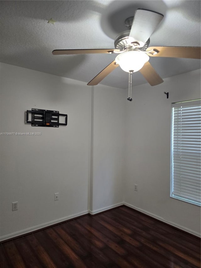 453 Dahoon Holly Dr, Daytona Beach, FL 32117 - empty room featuring ceiling fan, wood finished floors, and baseboards