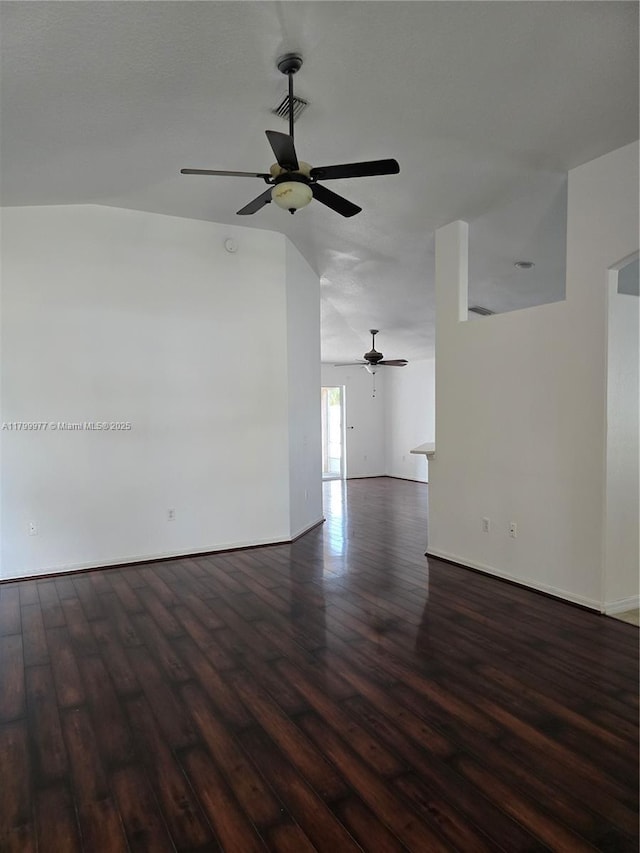 453 Dahoon Holly Dr, Daytona Beach, FL 32117 - unfurnished room featuring ceiling fan, dark wood-style floors, and baseboards