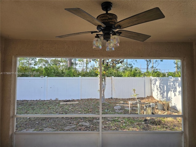 453 Dahoon Holly Dr, Daytona Beach, FL 32117 - view of yard with fence and a ceiling fan