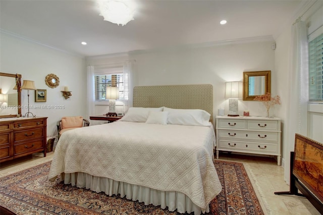 8345 SW 143rd St, Palmetto Bay, FL 33158 - bedroom with ornamental molding and recessed lighting