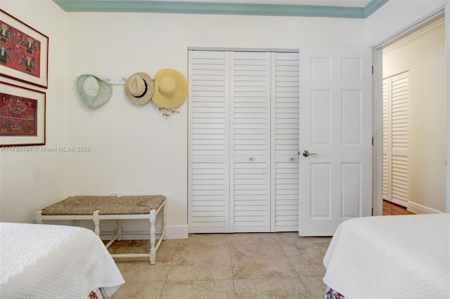 8345 SW 143rd St, Palmetto Bay, FL 33158 - bedroom featuring a closet and light tile patterned floors