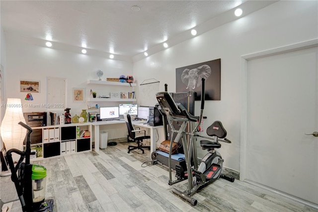 377 NE 34th Ter, Homestead, FL 33033 - workout area with wood finished floors