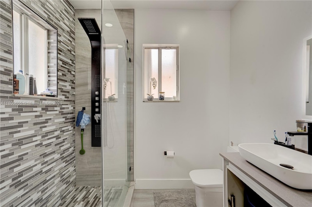 377 NE 34th Ter, Homestead, FL 33033 - full bath with a shower stall, toilet, baseboards, and vanity