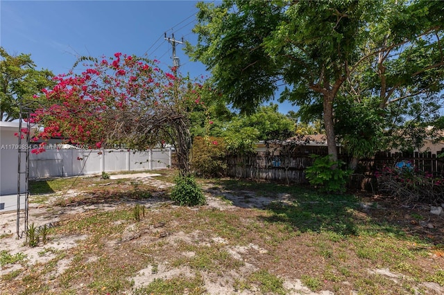 view of fenced backyard