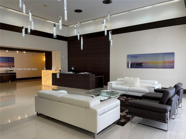 16485 Collins Ave Unit 538, Sunny Isles Beach, FL 33160 - living area featuring a high ceiling