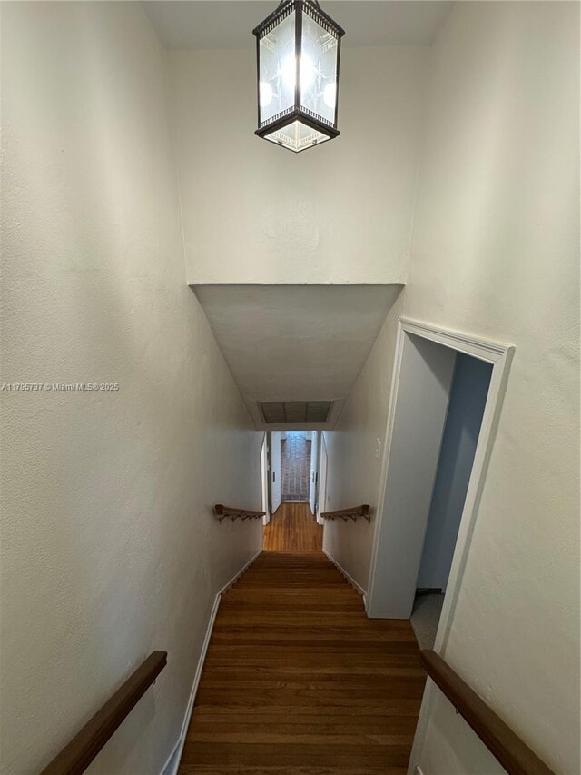 1234 NE 96th St, Miami Shores, FL 33138 - staircase with wood finished floors