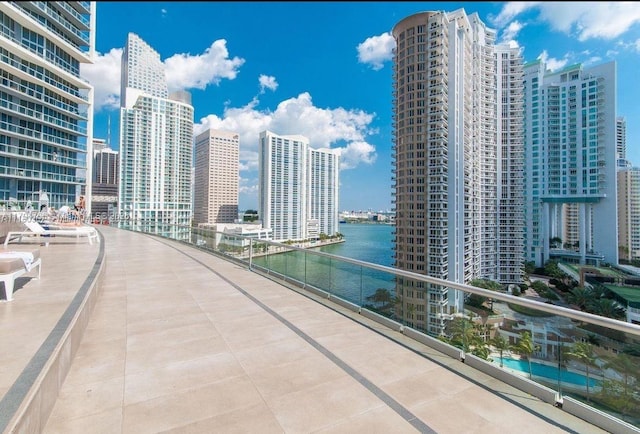 495 Brickell Ave Unit 1001, Miami, FL 33131 - balcony featuring a city view and a water view