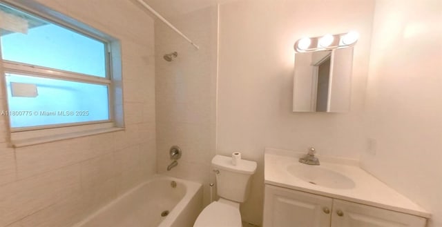 4878 Messana Ter, Lake Worth, FL 33463 - bathroom featuring shower / bathtub combination, vanity, and toilet