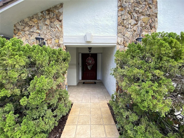 13021 NW 1st St, Plantation, FL 33325 - doorway to property with stucco siding and stone siding